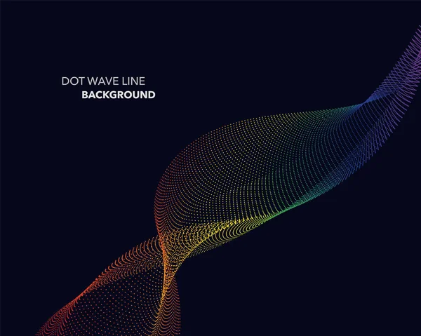 Zarif soyut vektör spektrum gökkuşağı degrade dalga noktalı çizgi