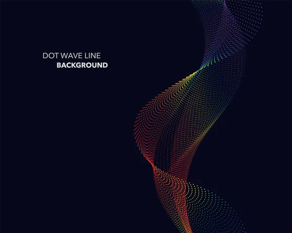 Zarif soyut vektör spektrum gökkuşağı degrade dalga noktalı çizgi