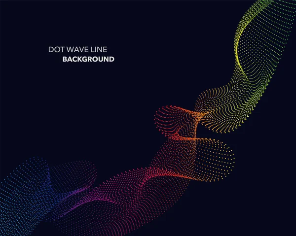 Zarif soyut vektör spektrum gökkuşağı degrade dalga noktalı çizgi