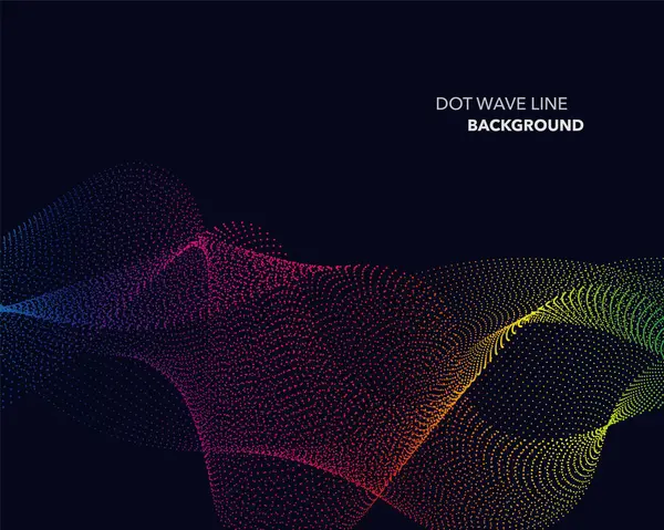 Zarif soyut vektör spektrum gökkuşağı degrade dalga noktalı çizgi