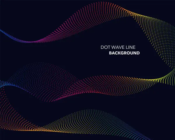 Zarif soyut vektör spektrum gökkuşağı degrade dalga noktalı çizgi