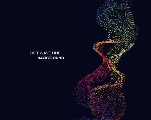 Zarif soyut vektör spektrum gökkuşağı degrade dalga noktalı çizgi