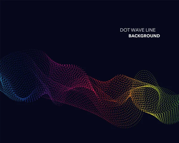 Zarif soyut vektör spektrum gökkuşağı degrade dalga noktalı çizgi