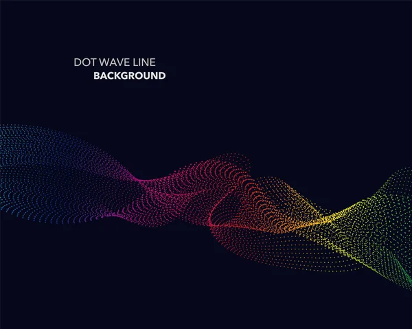 Zarif soyut vektör spektrum gökkuşağı degrade dalga noktalı çizgi