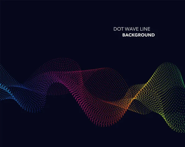 Zarif soyut vektör spektrum gökkuşağı degrade dalga noktalı çizgi