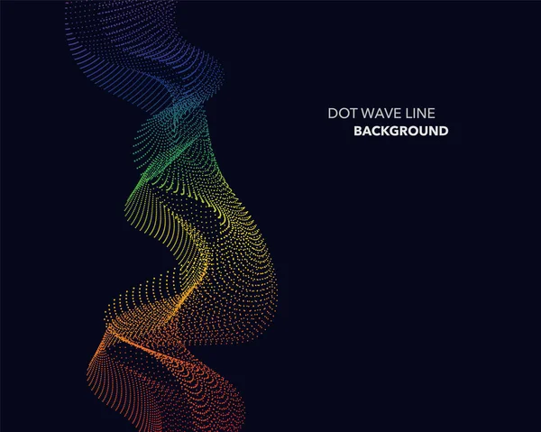 Zarif soyut vektör spektrum gökkuşağı degrade dalga noktalı çizgi