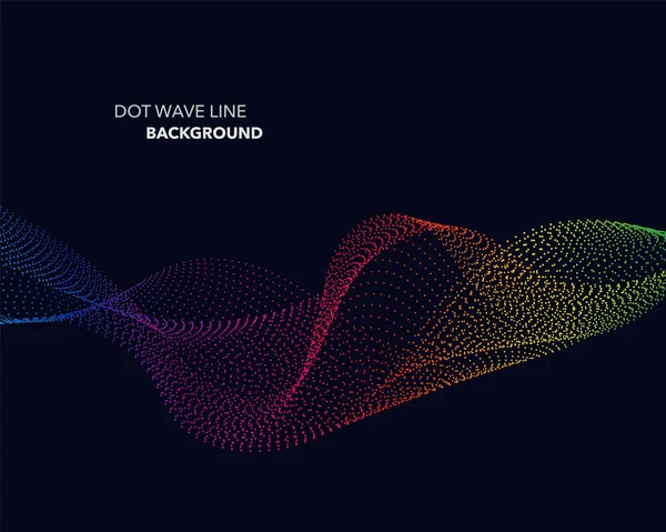 Zarif soyut vektör spektrum gökkuşağı degrade dalga noktalı çizgi