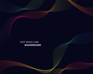 Zarif soyut vektör spektrum gökkuşağı degrade dalga noktalı çizgi