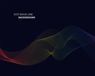 Zarif soyut vektör spektrum gökkuşağı degrade dalga noktalı çizgi