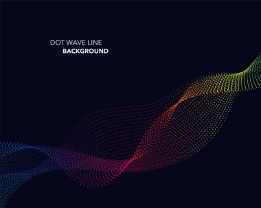 Zarif soyut vektör spektrum gökkuşağı degrade dalga noktalı çizgi