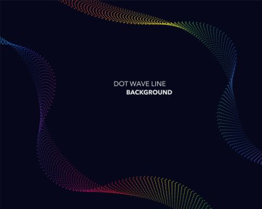 Zarif soyut vektör spektrum gökkuşağı degrade dalga noktalı çizgi