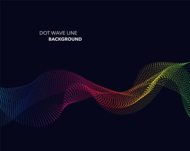 Zarif soyut vektör spektrum gökkuşağı degrade dalga noktalı çizgi