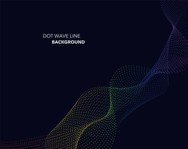 Zarif soyut vektör spektrum gökkuşağı degrade dalga noktalı çizgi