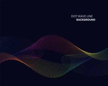 Zarif soyut vektör spektrum gökkuşağı degrade dalga noktalı çizgi