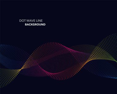 Zarif soyut vektör spektrum gökkuşağı degrade dalga noktalı çizgi