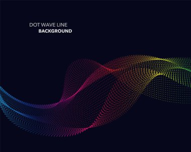 Zarif soyut vektör spektrum gökkuşağı degrade dalga noktalı çizgi