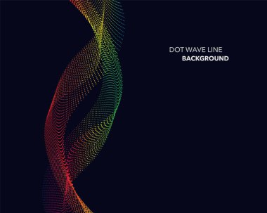 Zarif soyut vektör spektrum gökkuşağı degrade dalga noktalı çizgi