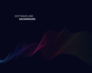 Zarif soyut vektör spektrum gökkuşağı degrade dalga noktalı çizgi