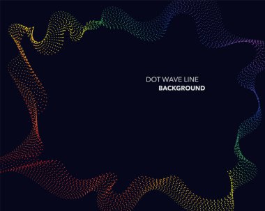 Zarif soyut vektör spektrum gökkuşağı degrade dalga noktalı çizgi