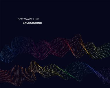 Zarif soyut vektör spektrum gökkuşağı degrade dalga noktalı çizgi