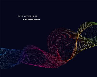 Zarif soyut vektör spektrum gökkuşağı degrade dalga noktalı çizgi