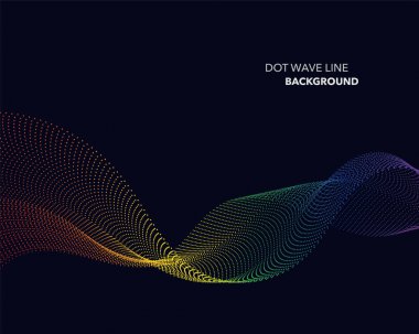 Zarif soyut vektör spektrum gökkuşağı degrade dalga noktalı çizgi