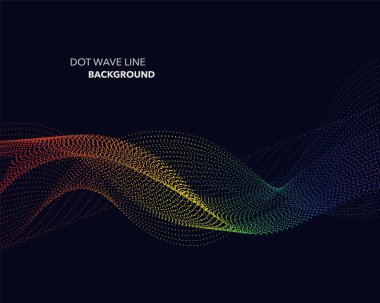 Zarif soyut vektör spektrum gökkuşağı degrade dalga noktalı çizgi