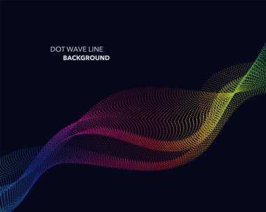 Zarif soyut vektör spektrum gökkuşağı degrade dalga noktalı çizgi