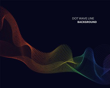 Zarif soyut vektör spektrum gökkuşağı degrade dalga noktalı çizgi