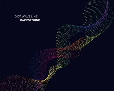 Zarif soyut vektör spektrum gökkuşağı degrade dalga noktalı çizgi