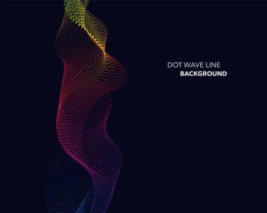 Zarif soyut vektör spektrum gökkuşağı degrade dalga noktalı çizgi