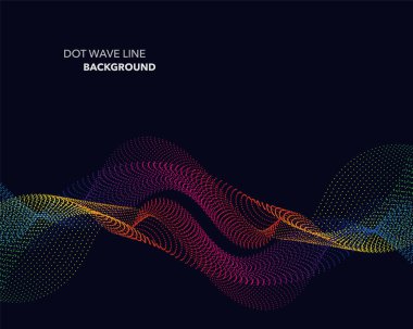 Zarif soyut vektör spektrum gökkuşağı degrade dalga noktalı çizgi