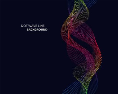 Zarif soyut vektör spektrum gökkuşağı degrade dalga noktalı çizgi