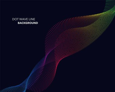 Zarif soyut vektör spektrum gökkuşağı degrade dalga noktalı çizgi