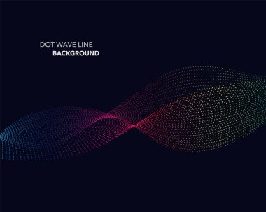 Zarif soyut vektör spektrum gökkuşağı degrade dalga noktalı çizgi