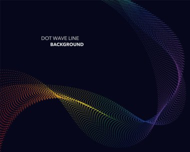 Zarif soyut vektör spektrum gökkuşağı degrade dalga noktalı çizgi