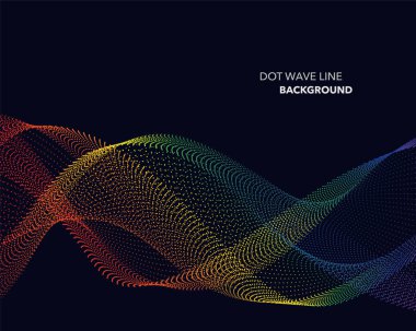 Zarif soyut vektör spektrum gökkuşağı degrade dalga noktalı çizgi