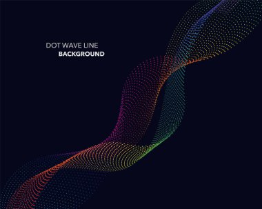 Zarif soyut vektör spektrum gökkuşağı degrade dalga noktalı çizgi