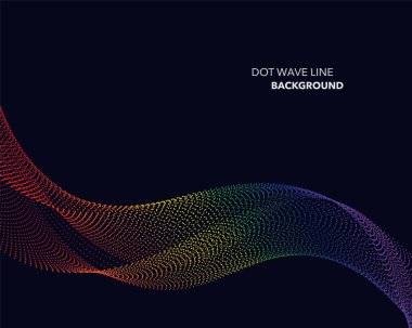 Zarif soyut vektör spektrum gökkuşağı degrade dalga noktalı çizgi