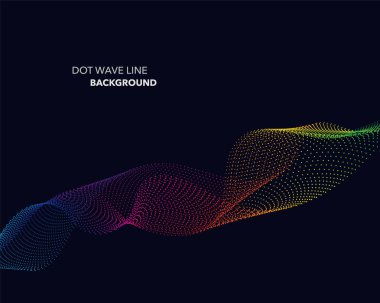 Zarif soyut vektör spektrum gökkuşağı degrade dalga noktalı çizgi