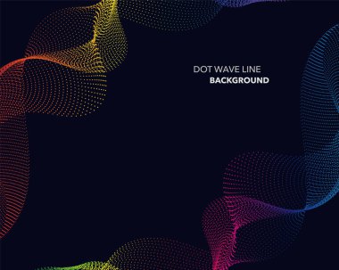 Zarif soyut vektör spektrum gökkuşağı degrade dalga noktalı çizgi