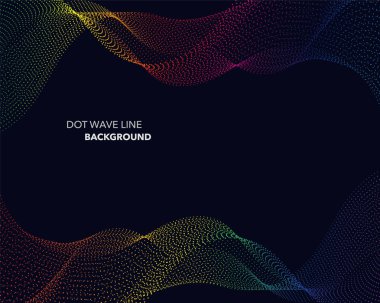 Zarif soyut vektör spektrum gökkuşağı degrade dalga noktalı çizgi