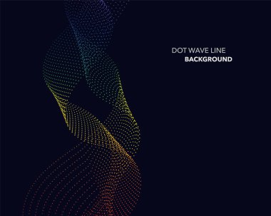 Zarif soyut vektör spektrum gökkuşağı degrade dalga noktalı çizgi