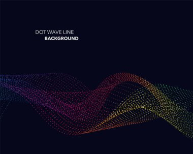 Zarif soyut vektör spektrum gökkuşağı degrade dalga noktalı çizgi