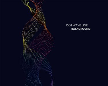 Zarif soyut vektör spektrum gökkuşağı degrade dalga noktalı çizgi