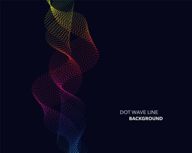 Zarif soyut vektör spektrum gökkuşağı degrade dalga noktalı çizgi