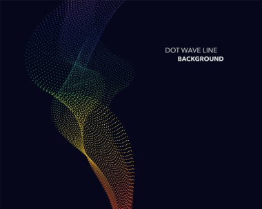 Zarif soyut vektör spektrum gökkuşağı degrade dalga noktalı çizgi