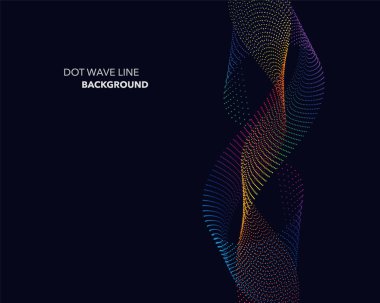 Zarif soyut vektör spektrum gökkuşağı degrade dalga noktalı çizgi