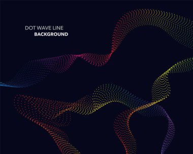 Zarif soyut vektör spektrum gökkuşağı degrade dalga noktalı çizgi