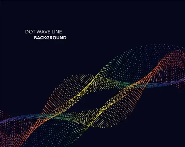 Zarif soyut vektör spektrum gökkuşağı degrade dalga noktalı çizgi